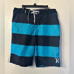 Hurley striped Mens Size 29 Surf Swim Board Shorts